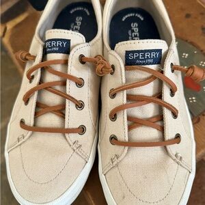 Sperry Tan and Brown Boat Shoes with Classic Design